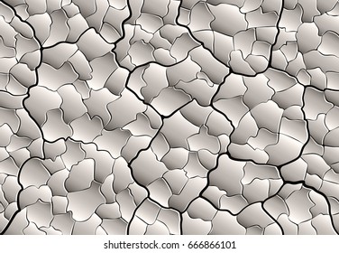 mixed convex and concave cracks in the clay seamless pattern
