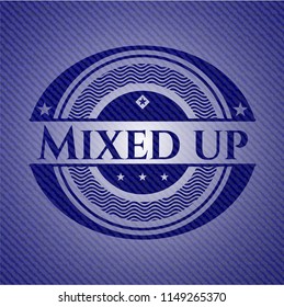 Mixed up denim background