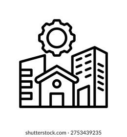 Mixed Development Icon Line Vector Illustration