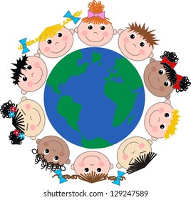 mixed ethnic children