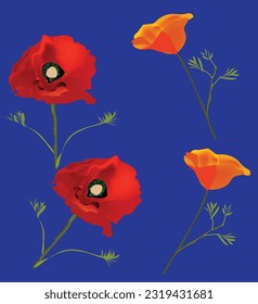 Mixed flower pattern original design and digital drawing. Can be used in web, wallpaper, ceramic and fabric designs.