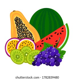 Mixed fruit is mix colorful fruit and mix quality of best fruit and vitamin.