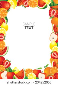Mixed Fruits, Frame, Border
