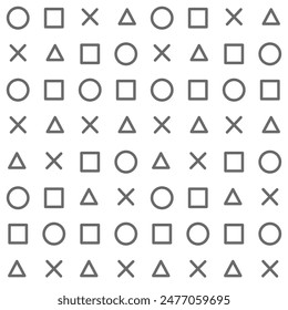 Mixed geometrical shape design wallpaper - Monochrome geometry hand draw pattern design.