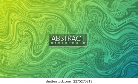 Mixed green natural paint effect abstract vector background. Swirling liquid green paint or resin with flow effect. Ink marbling for modern creative trendy design cover, flyer, poster, brochure