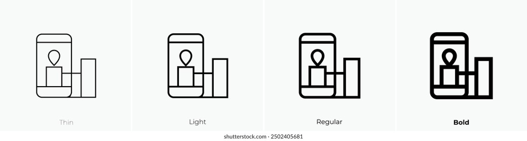 mixed icon. Thin, Light Regular And Bold style design isolated on white background