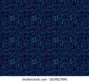 gemischte Buchstabenmuster für den Stoffdruck