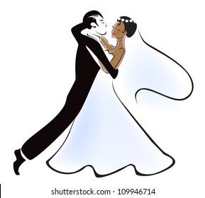 Couple Interracial Isolated Stock Illustrations, Images & Vectors ...