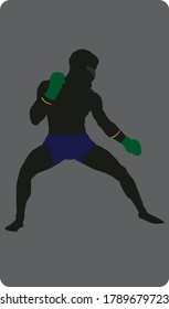 mixed martial art fighter vector design