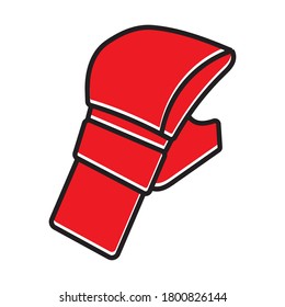 Mixed martial arts glove / UFC gloves flat color icon for apps or website