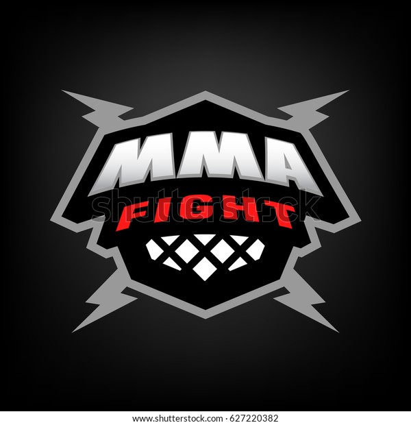 Mixed Martial Arts Logo On Dark Stock Vector (Royalty Free) 627220382