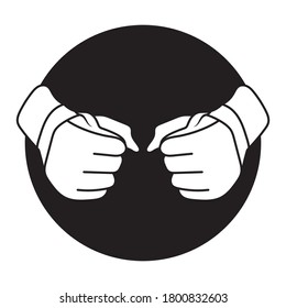 Mixed martial arts (MMA) flat vector icon for apps or website