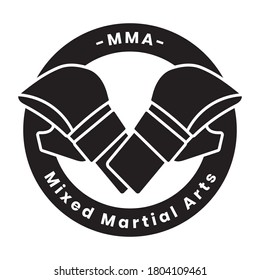 Mixed Martial Arts or MMA vector logo for apps or website