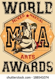 Mixed martial arts/ Scratches are available in a separate layer and can be removed