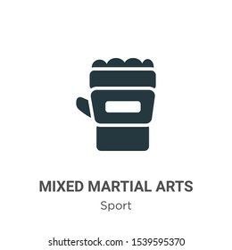 Mixed martial arts vector icon on white background. Flat vector mixed martial arts icon symbol sign from modern sport collection for mobile concept and web apps design.