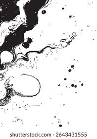 Mixed Media Abstract Texture with Ink and Paint for Artistic, Expressive, or Grunge Designs