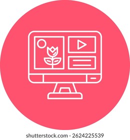 Mixed media Line vector Icon Design