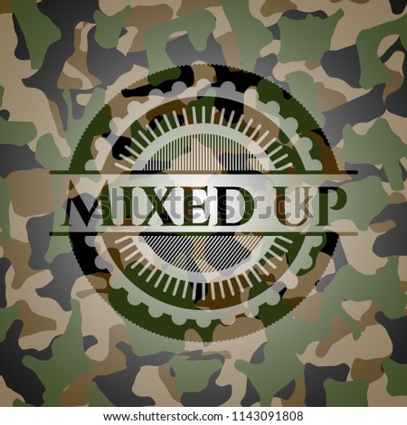 Mixed up on camouflage texture