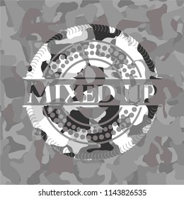 Mixed up on grey camo pattern