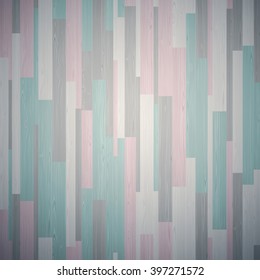 Mixed parquet wooden floor stripe mosaic tile. Editable vector pattern in swatches.