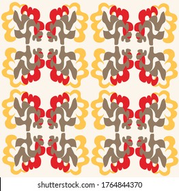 Mixed pattern original design and digital drawing. It can be used in web, wallpaper, ceramic and fabric designs.