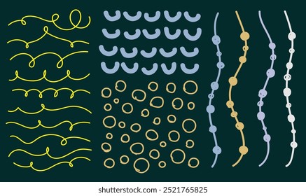 Mixed playful patterns background vector