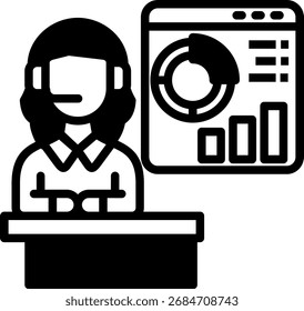 Ilustración vectorial de icono de presentación mixta