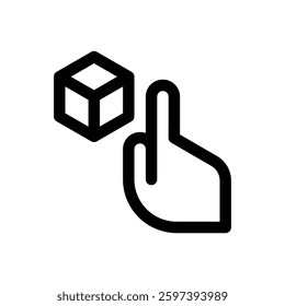 Mixed reality. Editable stroke vector icon.