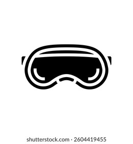 mixed reality headset augmented glyph icon vector. mixed reality headset augmented sign. isolated symbol illustration
