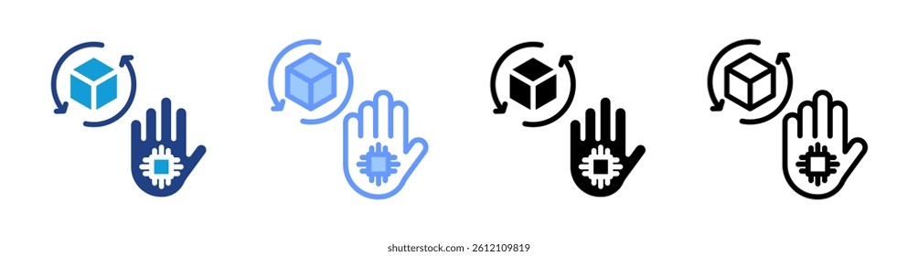 Mixed Reality icon set multiple style collection