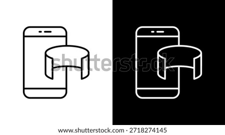 Mixed Reality Outline White Icon Set Design