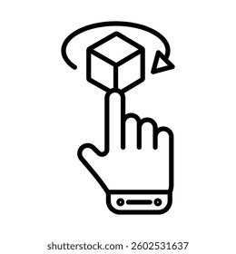 Mixed Reality Vector Line Icon Design