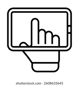 Mixed Reality Vector Line Icon Design