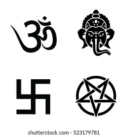 Mixed religion vector icons