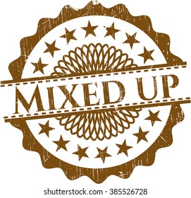 Mixed up rubber stamp