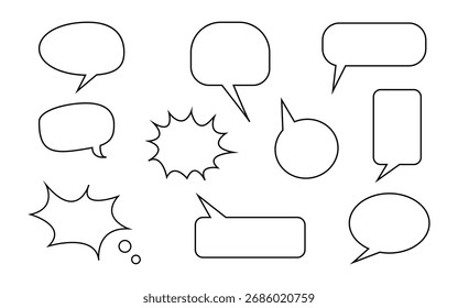 Estilo mixto Burbujas de discurso chat Colección