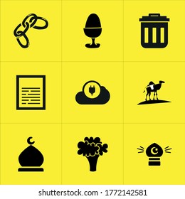 Mixed themed icon sets on white background.