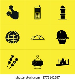 Mixed themed icon sets on white background.
