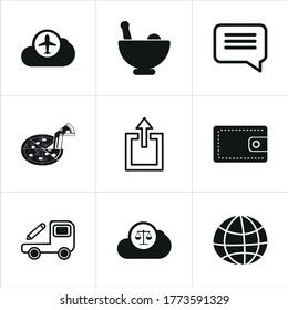 Mixed themed icon sets on white background.