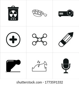 Mixed themed icon sets on white background.