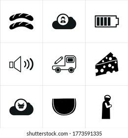 Mixed themed icon sets on white background.