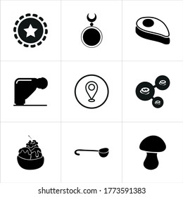 Mixed themed icon sets on white background.