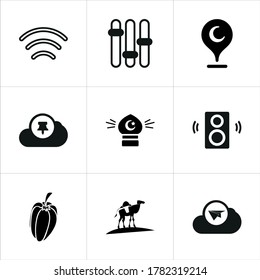Gemischte Symbole setzen auf weißem Hintergrund.