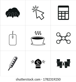 Mixed themed icon sets on white background.