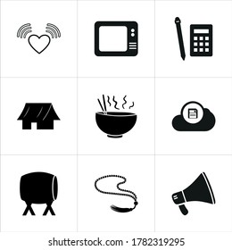 Mixed themed icon sets on white background.