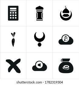 Mixed themed icon sets on white background.