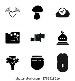 Mixed themed icon sets on white background.