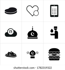 Mixed themed icon sets on white background.