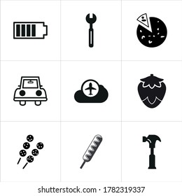Mixed themed icon sets on white background.