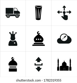 Mixed themed icon sets on white background.